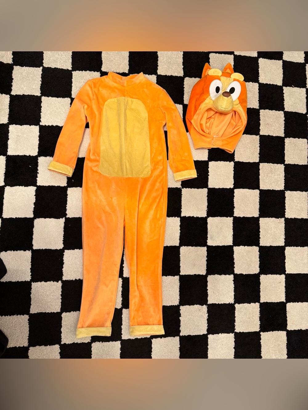 Bluey Bingo Plush Jumpsuit Bluey Costume Kids Size 5-6T - NO TAIL